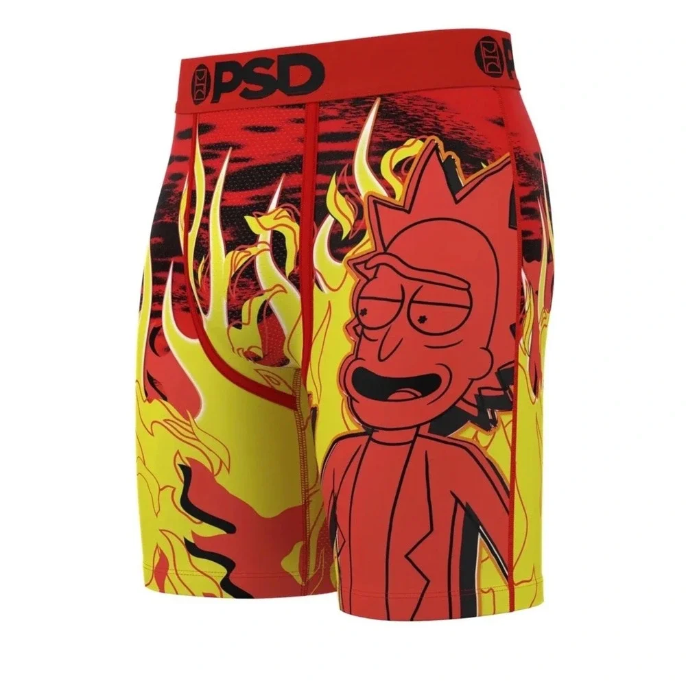 PSD Men Rick and Morty Heat Boxer Briefs Red Flame Rick Sanchez Medium 424180028